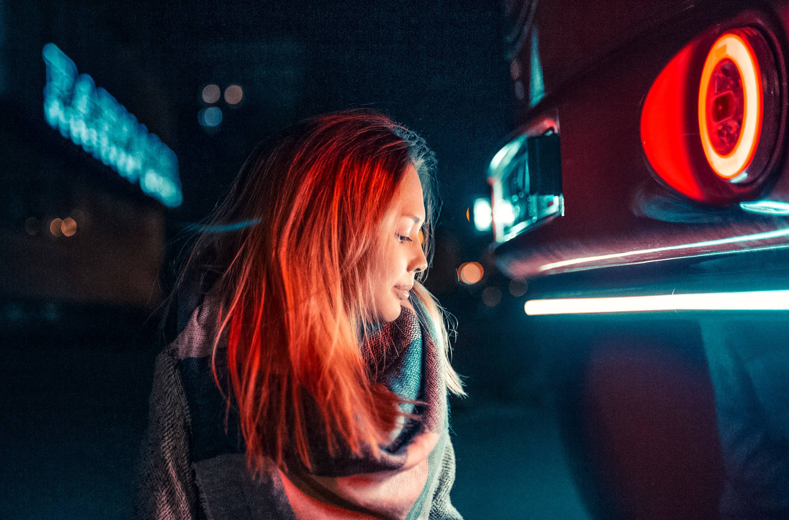 Women fixing tires